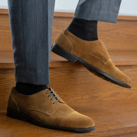 Attorney Derby Brown Suede Leather Shoes - StudGuard by Dash Racegear - men Leather Shoes view 9