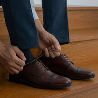 Attorney Derby Burnished Brown Leather Shoes by Dash Racegear - men Leather Shoes view 10