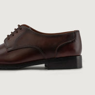 Attorney Derby Burnished Brown Leather Shoes by Dash Racegear - men Leather Shoes view 5