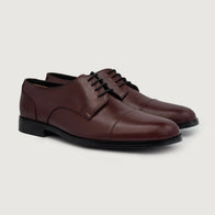 Attorney Derby Maroon Leather Shoes by Dash Racegear - men Leather Shoes view 1