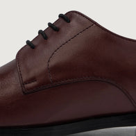 Attorney Derby Maroon Leather Shoes by Dash Racegear - men Leather Shoes view 5