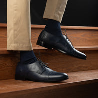 Attorney Derby Midnight Blue Leather Shoes by Dash Racegear - men Leather Shoes view 9