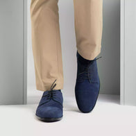Attorney Derby Midnight Blue Suede Leather Shoes by Dash Racegear - men Leather Shoes view 6