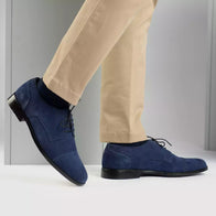 Attorney Derby Midnight Blue Suede Leather Shoes by Dash Racegear - men Leather Shoes view 7
