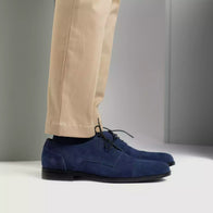 Attorney Derby Midnight Blue Suede Leather Shoes by Dash Racegear - men Leather Shoes view 8