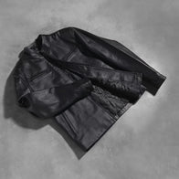 Austere Matte Black Leather Biker Jacket by Dash Racegear - men Jacket view 8