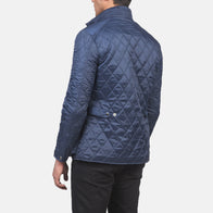 Barry Quilted Blue Windbreaker Jacket by Dash Racegear - men Jacket view 5