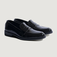 Baxton Black Patent Leather Loafers by Dash Racegear - men Leather Shoes view 1
