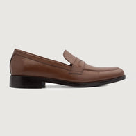 Baxton Brown Leather Loafers by Dash Racegear - men Leather Shoes view 2