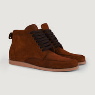 Bearman Moc Toe Brown Suede Boots by Dash Racegear - men Leather Shoes view 1