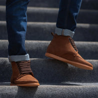 Bearman Moc Toe Pull-up Brown Leather Boots by Dash Racegear - men Leather Shoes view 10