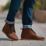 Bearman Moc Toe Pull-up Brown Leather Boots by Dash Racegear - men Leather Shoes view 9