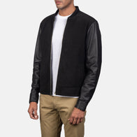 Blain Black Hybrid Bomber Jacket by Dash Racegear - men Jacket view 2