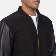 Blain Black Hybrid Bomber Jacket by Dash Racegear - men Jacket view 6