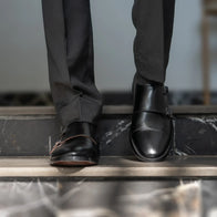 Boston Double Monk Strap Black Leather Shoes by Dash Racegear - men Leather Shoes view 10