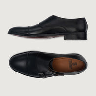 Boston Double Monk Strap Black Leather Shoes by Dash Racegear - men Leather Shoes view 3
