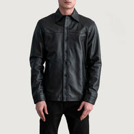Bronco Black Leather Shirt by Dash Racegear - men Jacket view 3