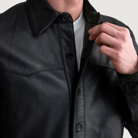 Bronco Black Leather Shirt by Dash Racegear - men Jacket view 5