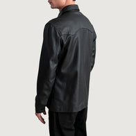 Bronco Black Leather Shirt by Dash Racegear - men Jacket view 6