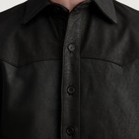 Bronco Tumbled Brown Leather Shirt by Dash Racegear - men Jacket view 5