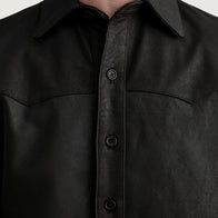 Bronco Tumbled Brown Leather Shirt by Dash Racegear - men Jacket view 5