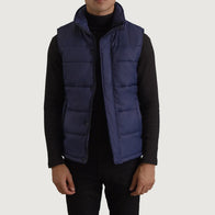 Bryan Blue Puffer Vest by Dash Racegear - men Jacket view 1