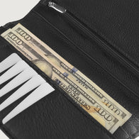 Cameron Black Leather Long Wallet by Dash Racegear - unisex Leather Accessories view 4