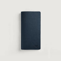 Cameron Blue Leather Long Wallet by Dash Racegear - unisex Leather Accessories view 1