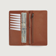 Cameron Brown Leather Long Wallet by Dash Racegear - unisex Leather Accessories view 5