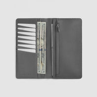 Cameron Grey Leather Long Wallet by Dash Racegear - unisex Leather Accessories view 5