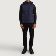Carlo Blue Hooded Puffer Vest by Dash Racegear - men Jacket view 3