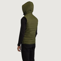 Carlo Green Hooded Puffer Vest by Dash Racegear - men Jacket view 5