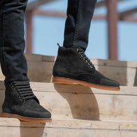 Carnell Moc Toe Black Suede Boots by Dash Racegear - men Leather Shoes view 9