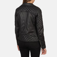 Carolyn Quilted Black Biker Jacket by Dash Racegear - women Jacket view 5