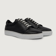 Carter Runn Black Leather Sneakers by Dash Racegear - men Leather Shoes view 1