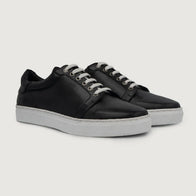 Carter Runn Black Leather Sneakers by Dash Racegear - men Leather Shoes view 1