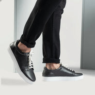 Carter Runn Black Leather Sneakers by Dash Racegear - men Leather Shoes view 10