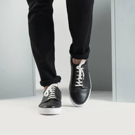 Carter Runn Black Leather Sneakers by Dash Racegear - men Leather Shoes view 8