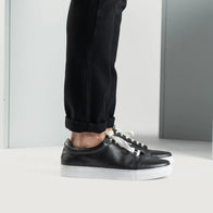 Carter Runn Black Leather Sneakers by Dash Racegear - men Leather Shoes view 9