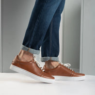 Carter Runn Brown Leather Sneakers by Dash Racegear - men Leather Shoes view 10
