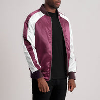 Clarke Maroon Varsity Jacket by Dash Racegear - men Jacket view 2
