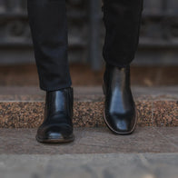 Clarkson Chelsea Black Leather Boots by Dash Racegear - men Leather Shoes view 7