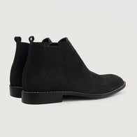Clarkson Chelsea Black Suede Leather Boots by Dash Racegear - men Leather Shoes view 3