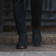Clarkson Chelsea Black Suede Leather Boots by Dash Racegear - men Leather Shoes view 8