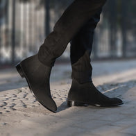 Clarkson Chelsea Black Suede Leather Boots by Dash Racegear - men Leather Shoes view 9