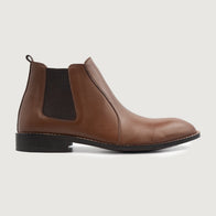 Clarkson Chelsea Brown Leather Boots by Dash Racegear - men Leather Shoes view 2