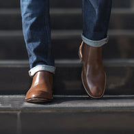Clarkson Chelsea Brown Leather Boots by Dash Racegear - men Leather Shoes view 7