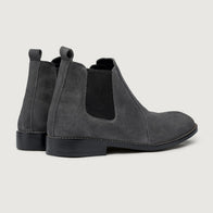 Clarkson Chelsea Grey Suede Leather Boots - StudGuard by Dash Racegear - men Leather Shoes view 4