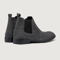 Clarkson Chelsea Grey Suede Leather Boots - StudGuard by Dash Racegear - men Leather Shoes view 4