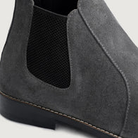 Clarkson Chelsea Grey Suede Leather Boots - StudGuard by Dash Racegear - men Leather Shoes view 5